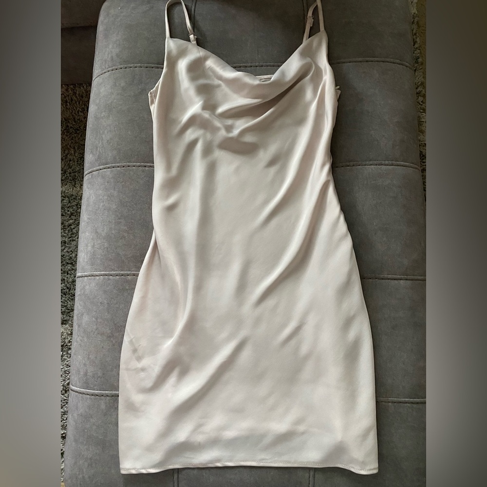 Nasty Gal Cowl Neck Satin Mini Slip Dress. Size US 4